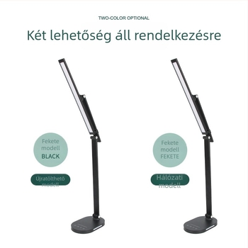 360°-ban forogó LED összecsukható asztali lámpa intelligens érintéses vezérléssel, diákok számára tanuláshoz és olvasáshoz, szemvédő fény, újratölthető éjjeli fény, állítható fényerővel