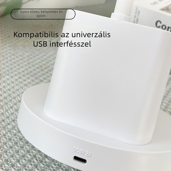 Szemvédő asztali lámpa tolltartóval, újratölthető olvasólámpa diákok számára