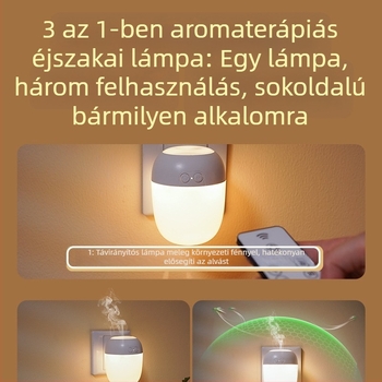 Távirányítós éjszakai fény hálószobába, 220V-os hálózatról, fényérzékelős, szemkímélő, lámpa babák etetéséhez és gyerekeknek az ágynál, szúnyogriasztó funkcióval