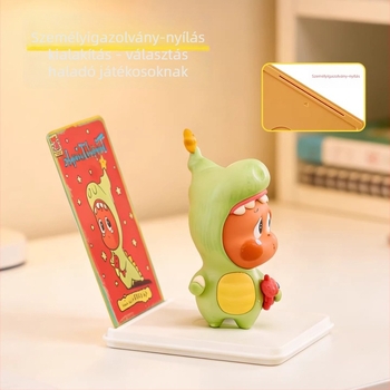 Bubble Mart átlátszó kiállító doboz fedéllel — kompakt kis figurák tárolására és blind-box rendező, porvédő fedél