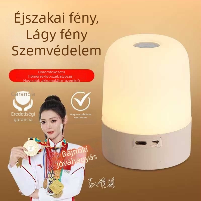 Tölthető LED érintéses éjszakai fény, gyerekeknek szánt altatótárs, hálószobai hangulatvilágítás