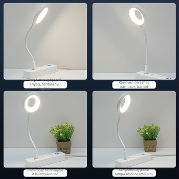 Hangvezérléses intelligens éjszakai lámpa hálószobába, éjjeli hangulatvilág, USB-tápellátás, szemkímélő, modern minimál dizájn