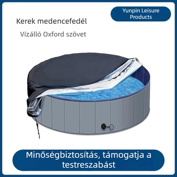 Kör alakú kültéri medencefedél UV-védelémmel, vízálló és porálló