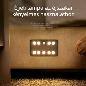 Szekrénylámpa testérzékeléssel, három színhőmérséklet, nappal- és éjszaka kettős észlelés, USB-s újratölthető LED éjjeli lámpa