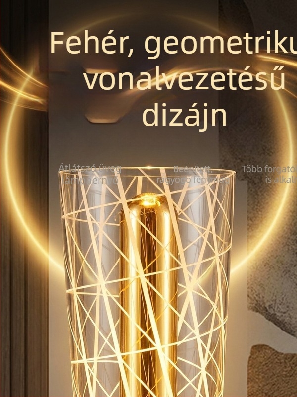 Nordic stílusú éjjeli lámpa akril dekorat környezeti fénnyel, elegáns, magas minőség érzet, akkumulátoros üzemmód hálózati csatlakoztatási lehetőséggel, hálószobai éjszakai fény