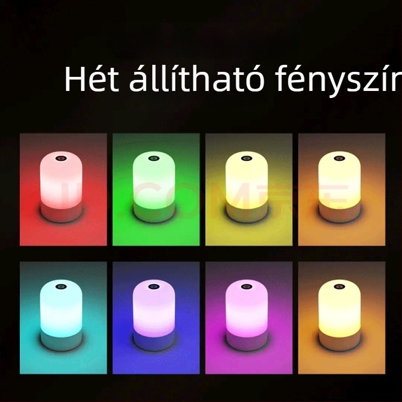 2025-ös éjszakai fény hálószobába, szemvédő, újratölthető, érintéses kapcsolóval ellátott asztali lámpa, geometriás dizájn