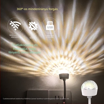 Álomszerű vetítésű csillagos ég atmoszferikus világítás USB-vel, kínai–angol kétnyelvű éjjeli fény