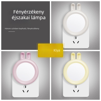 Személyre szabott nyuszis éjjeli lámpa fényérzékelővel – hálószobai éjjeli asztali lámpa éjszakai etetéshez