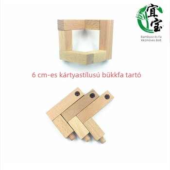 3D-nyomtatott holdlámpa bükkfa tartóval és alaplappal, éjjeli fény