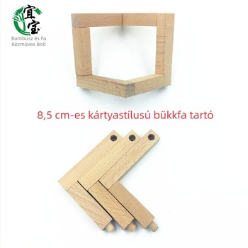 3D-nyomtatott holdlámpa bükkfa tartóval és alaplappal, éjjeli fény
