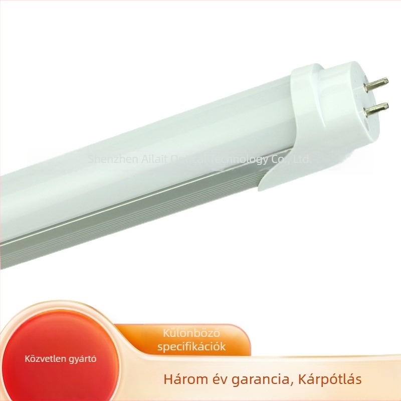 Magas hatékonyságú T8 LED cső T5 fejjel, forgatható fej, T8–T5 adapter föld alatti parkolókhoz; 3 éves garancia