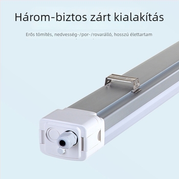 LED lámpa alumínium-plasztikus tokozással, IP65 nedvességálló, szenzorral, garázs és alagsor számára, 40W, 5200 lm, erős fény