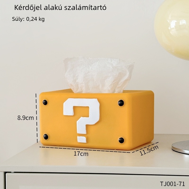 Super Mario papírzsepi doboz fürdőszobába és vécébe – kreatív asztali dekoráció, elegáns otthoni kiegészítő.