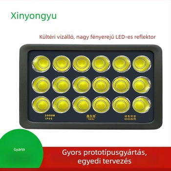 Kültéri vízálló LED COB reflektor, nagy fényerő, 200–1000W