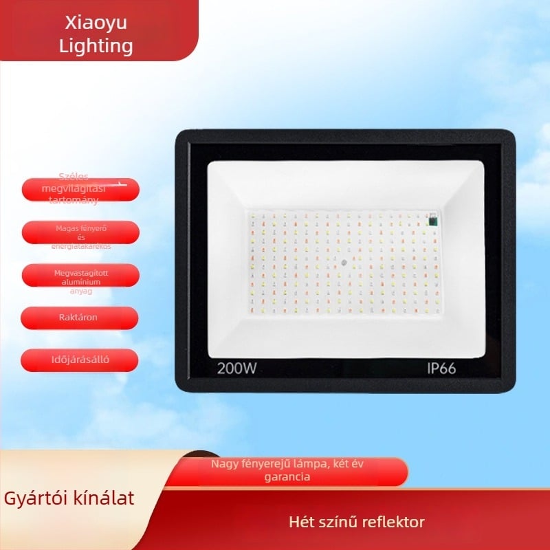 IR mozgásérzékelős LED-reflektor, RGB színváltó, kültéri IP66 vízálló