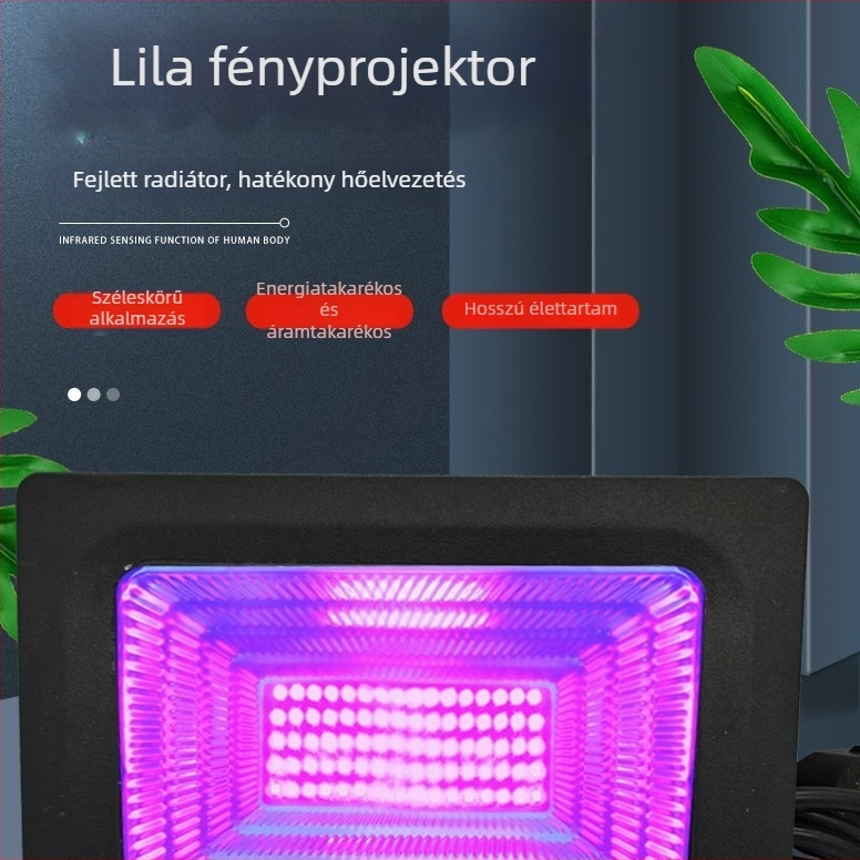 Kültéri vízálló UV LED-reflektor alumíniumötvözet házban, széles feszültségtartomány, 275 nm, IP65