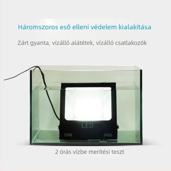 LED reflektor kültéri gyárak és alagutak számára, 50W/100W/200W, alumínium ház, IP66, 120° fénysugár-szög