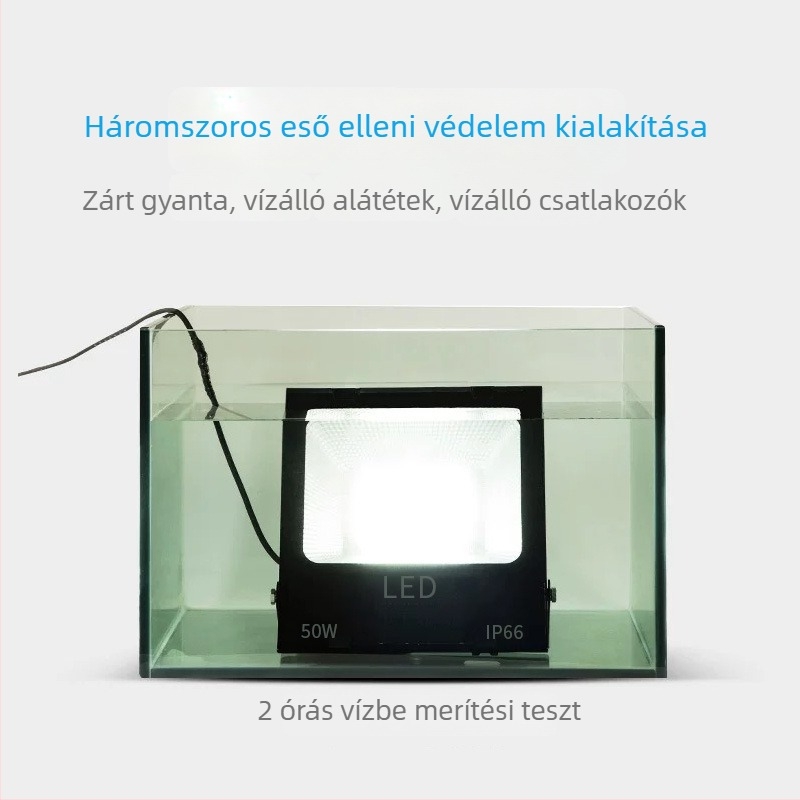 LED reflektor kültéri gyárak és alagutak számára, 50W/100W/200W, alumínium ház, IP66, 120° fénysugár-szög