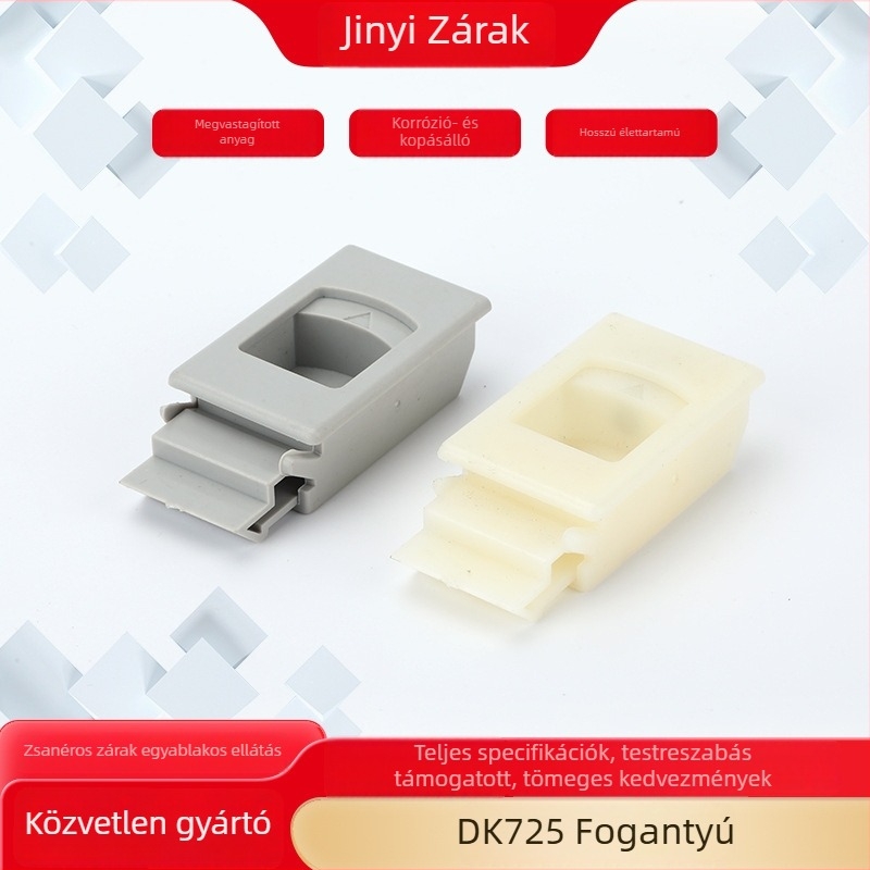 DK725 Oldalsó ajtó fogantyú MS735 nyomógombos rejtett mechanizmussal, ABS Nylon műanyag, kártya-típusú mozgó csat MS725