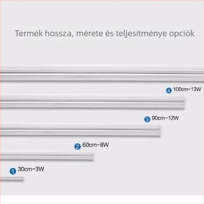 Nappali LED világítás, energiatakarékos beépített LED-lámpa T5, hosszok 0,3/0,6/0,9/1,2 m, T8