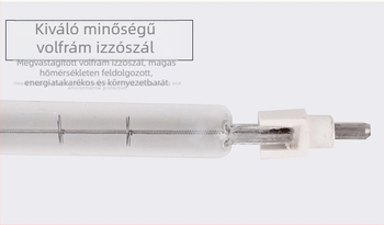 1000W wolframlámpa csipeszes tartóval, 220V, beltéri használatra