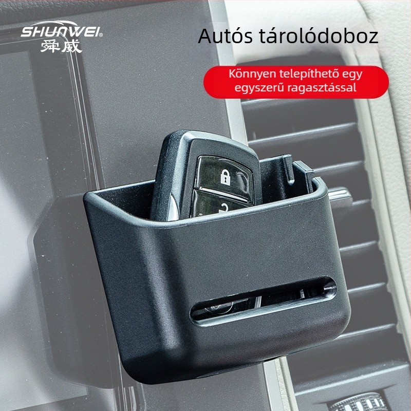 Autó középkonzol kulcs- és távirányító tároló doboz