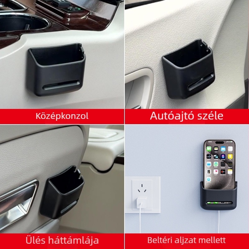 Autó középkonzol kulcs- és távirányító tároló doboz