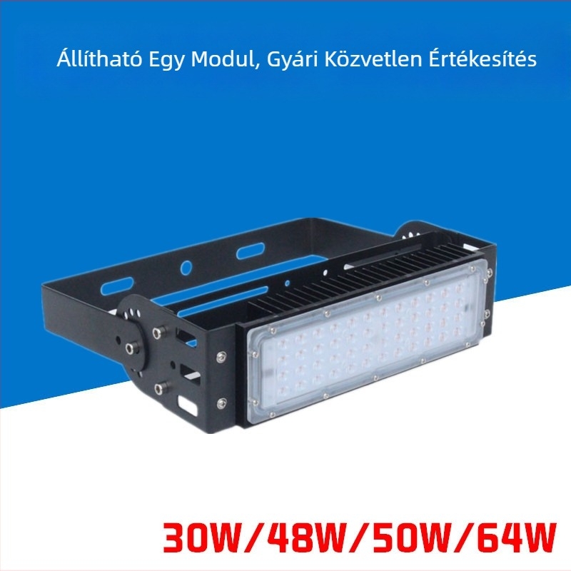 LED moduláris reflektorház 50W, állítható szögű 25°/60°/90°, alagút modul