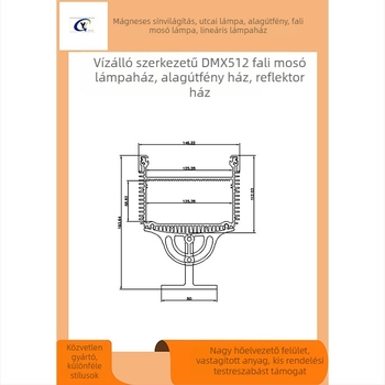LED reflektor ház, vízálló alumínium burkolat