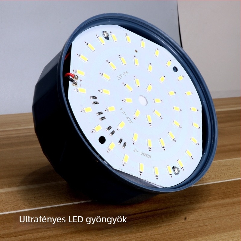 Újratölthető LED ultrafényes lámpa éjszakai piacok standjaihoz – vészvilágítás, csipeszes lámpa teleszkópos tartóval