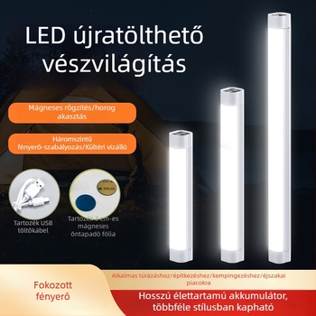 LED hordozható vészvilágítás USB-töltéssel, mágneses rögzítés éjjeli piacokhoz