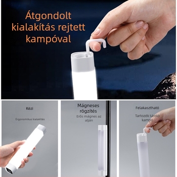 LED hordozható vészvilágítás USB-töltéssel, mágneses rögzítés éjjeli piacokhoz