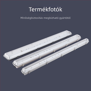 LED háromvédett lámpatartó T5/T8-hoz difúzoros árnyékolóval, nedvességálló és vízálló, 1.2 m hosszú