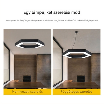 LED hatszögletű függőlámpa bevásárlóközpontok, edzőtermek, Internet-kávézók és irodák számára; rendkívül fényes mennyezeti világítás