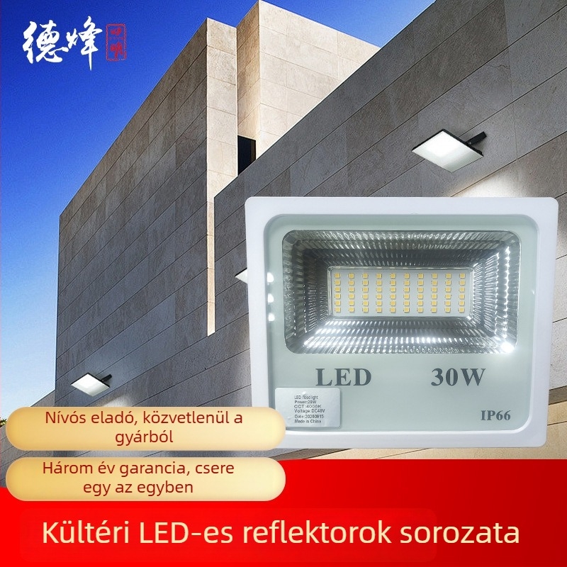 LED kültéri reflektor fényérzékelő szenzorral, alacsony feszültség, 36V/48V/60V