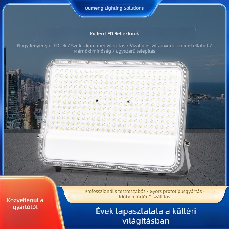 LED reflektor kültérre, vízálló, 200W, 120° fényvető szög, 5000 lm, alumínium ház, IP65