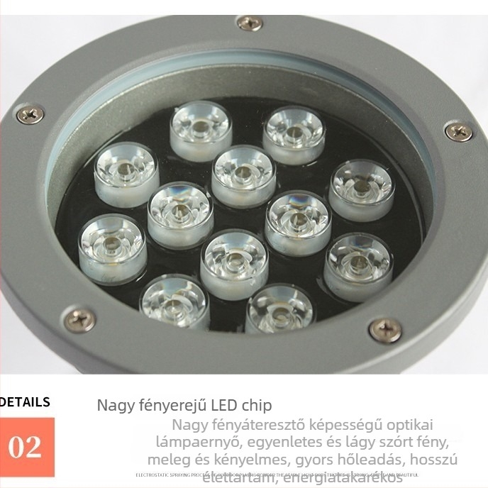 LED fa- és tájvilágítási flood light, kültéri vízálló, 3W/6W/9W/12W/18W, talaj világítás, rendkívül fényes