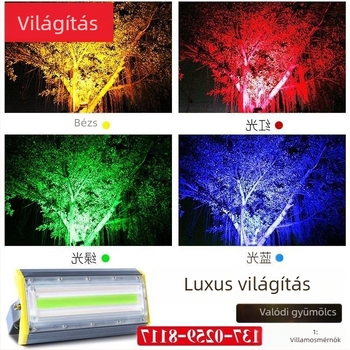 Színes LED kültéri floodlámpa tájépítéshez, vízálló fáknak, udvarnak és gyepnek