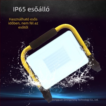 Bluetooth kültéri nagy fényerejű floodlámpa, 50W, hordozható IP65 vízálló kemping világítás, hosszú akkumulátor-élettartammal