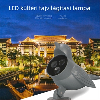 LED kültéri reflektor dekorált madármotívummal, csempe világítás, vízálló tájvilágítás teraszhoz