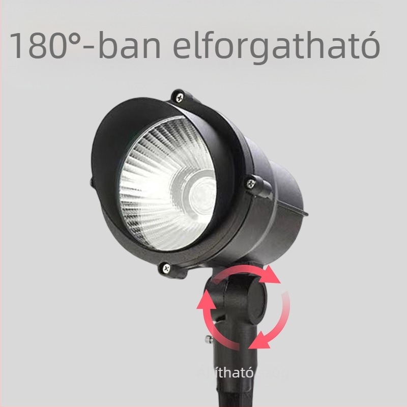 Kültéri LED talajlámpa, vízálló vetítőfény kerthez és udvarhoz, COB LED