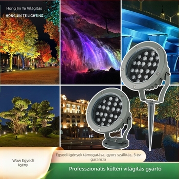 Kültéri vízálló fa alakú világítás, tájvilágítási/reflektor, csatlakozós gyeplámpa, színes kert- és udvar dekoratív világítás