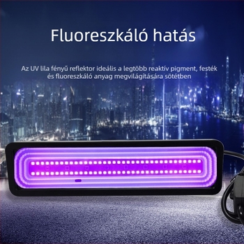 Beltéri és kültéri LED vetítőfény infravörös távirányítóval, UV fény, RGB lila fény, IP65, 30W