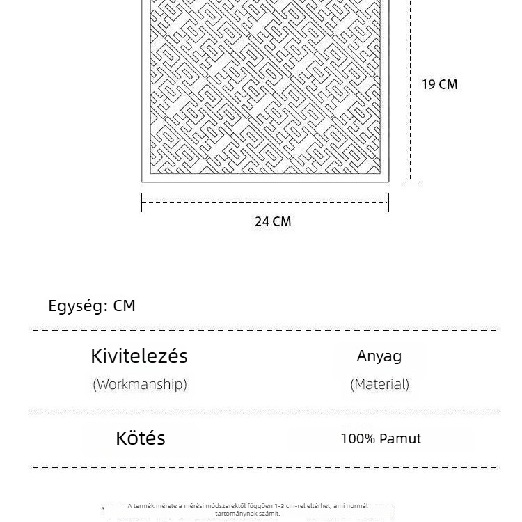 Piros kötött textilből készült luxus autóba való zsebkendő-tartó