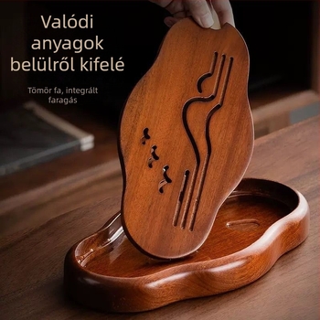 Új kínai stílusú bambusz teás tálca körtésfa mintázattal, penészálló, otthoni használatra, Kung Fu teáskészletekhez, száraz áztatáshoz, logóval testreszabható
