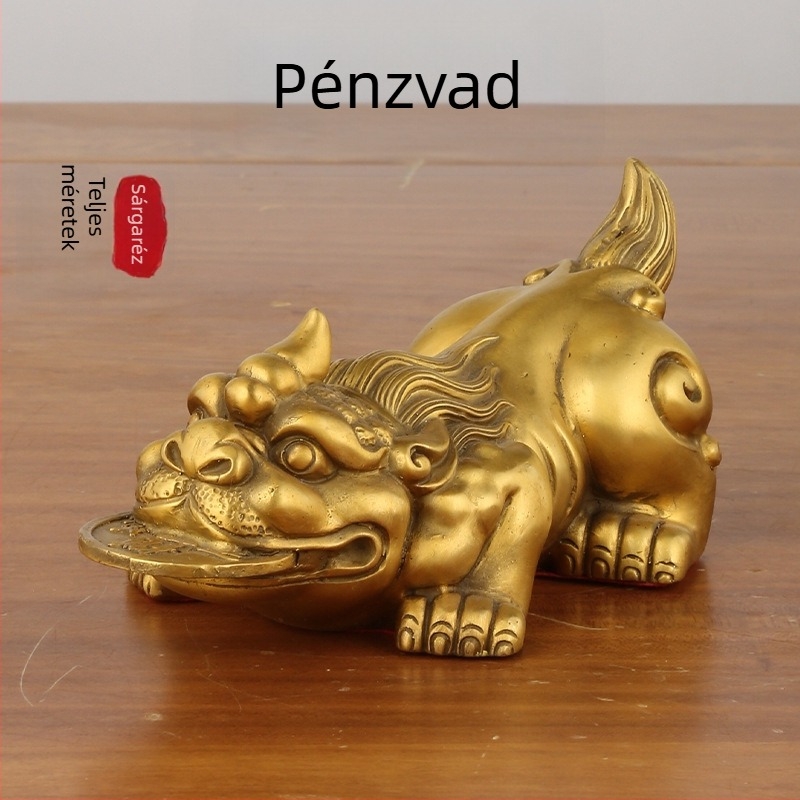 Sárgaréz Tea Pet otthonra és az irodába – dekoratív fémdísz