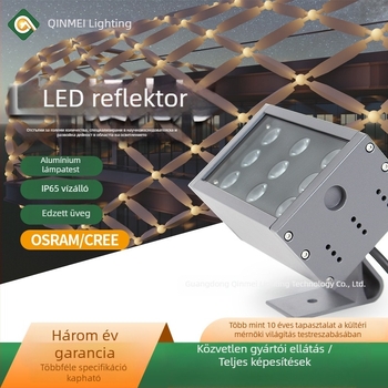 LED kültéri reflektor, téglalap alakú, tetőre és homlokzatra világító, vízálló