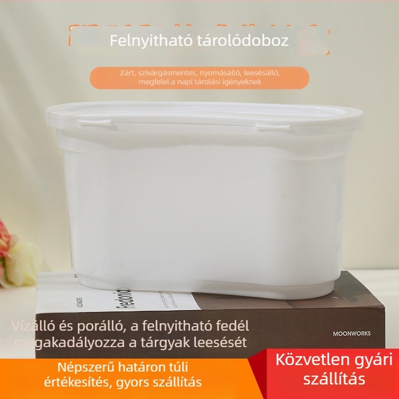 Ívelt műanyag tároló doboz otthonra – mosópor kapszula tároló, tároló a konyhában és a fürdőszobában, játékok tároló