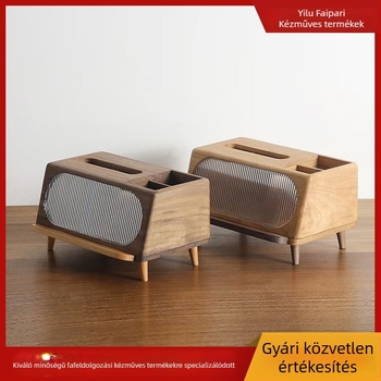 Modern minimalist papírzsebkendő doboz integrált multifunkciós tárolóval otthonra és az íróasztal mellé, távirányító rendező.