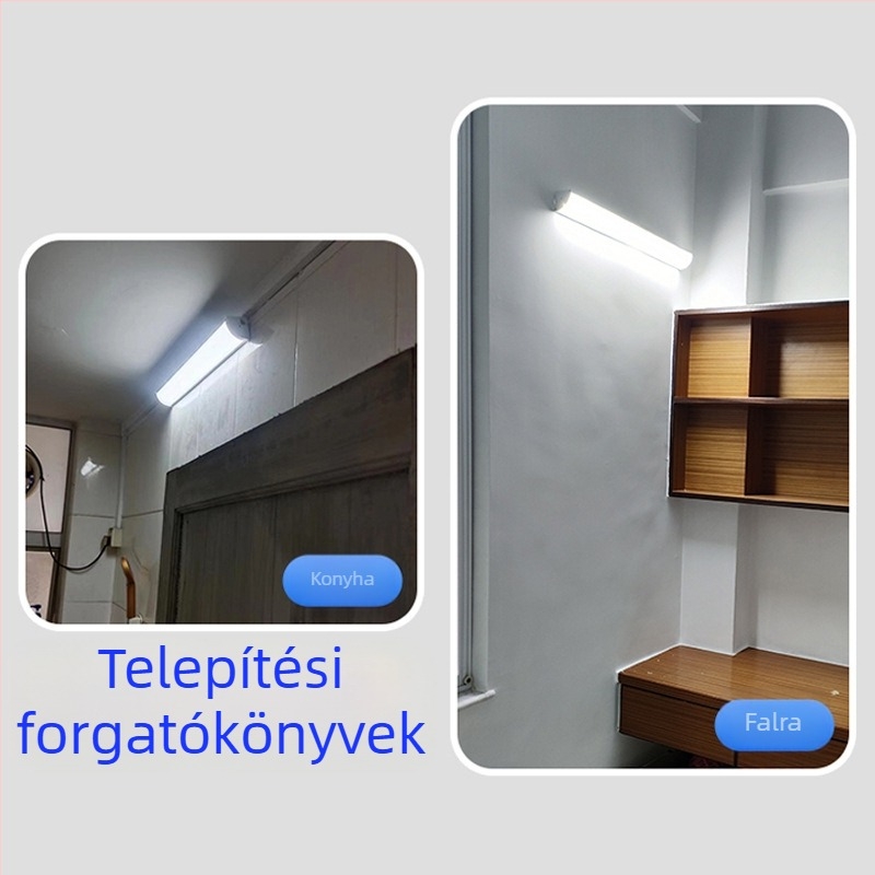 LED derékszögű lámpa cső, 1.2 m, 40W/60W, sarok LED cső, integrált T90, felületre szerelhető, hosszú háromszög világítás